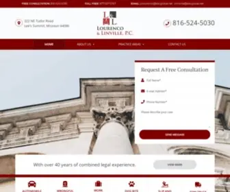 Lourencolinville.com(Lee's Summit Personal Injury Lawyer) Screenshot