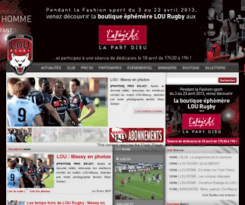 Lourugby.com(LOU Rugby) Screenshot