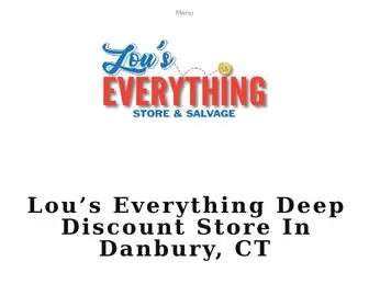 Louseverything.com(Lou's Everything Deep Discount Variety Store In Danbury) Screenshot