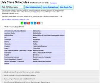 Louslist.org(UVa Class Schedule for FallUnofficial) Screenshot