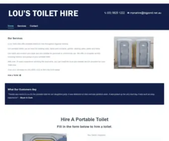 Loustoilethire.com.au(Servicing Regional Victoria) Screenshot