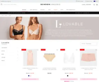 Lovable.com.au(Lingerie Online) Screenshot