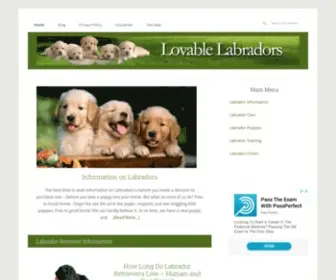 Lovablelabradors.com(Lovable Labradors) Screenshot