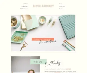 Love-Audrey.com(Copywriting for Creatives) Screenshot