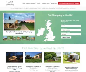 Love-Glamping.co.uk(Go Glamping holidays in the UK) Screenshot
