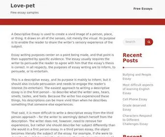 Love-PET.net(Free essay samples) Screenshot