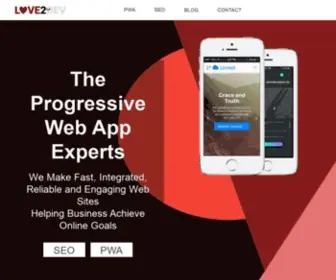 Love2Dev.com(The Progressive Web App Experts) Screenshot