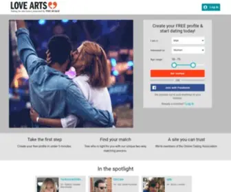 Lovearts.com(Online dating with) Screenshot