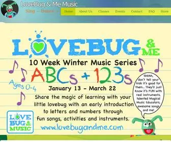 Lovebugandme.com(LoveBug & Me Music) Screenshot