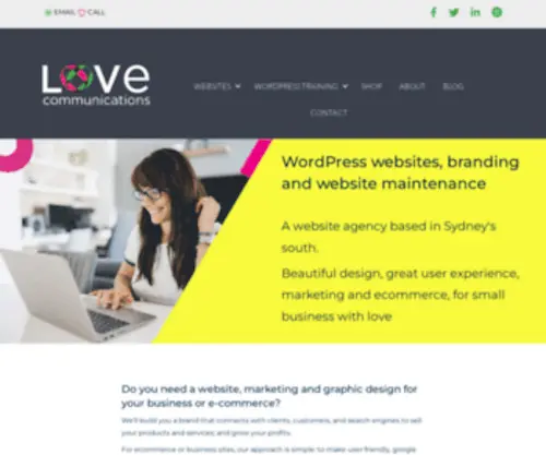 Lovecommunications.com.au(Website design agency Sydney) Screenshot