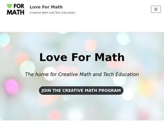 Loveformath.com(Creative Math and Tech Education) Screenshot