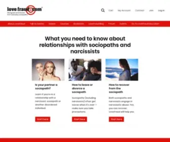 Lovefraud.com(How to recognize and recover from the sociopaths) Screenshot