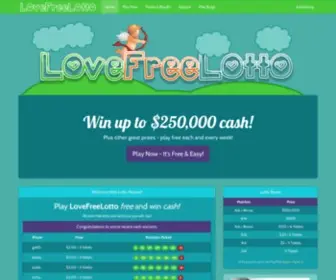 Lovefreelotto.com Screenshot