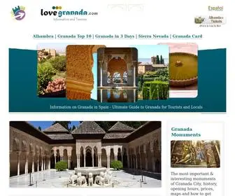 Lovegranada.com(Essential Granada Tourist Information and Travel Guide) Screenshot