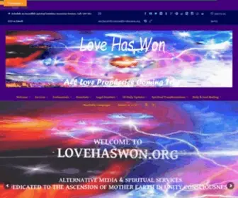 Lovehaswon.org(Alternative Media & Spiritual Services) Screenshot