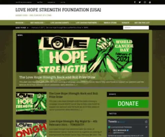 Lovehopestrength.org(The Love Hope Strength Foundation) Screenshot