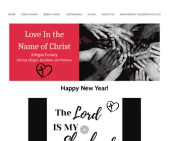 Loveincnwa.org(Love In The Name of Christ) Screenshot