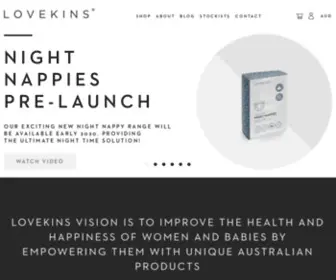 Lovekins.com(Australian Wellbeing Products Online) Screenshot