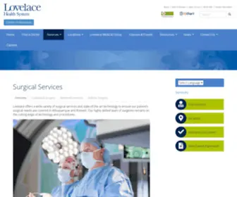 Lovelaceroboticsurgery.com(Front Page) Screenshot