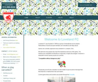 Lovelandfc.com(Loveland FC Soccer Club in Cincinnati) Screenshot