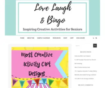 Lovelaughandbingo.com(Creative activities for seniors and Activity Directors working in elderly care homes) Screenshot