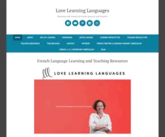 Lovelearninglanguages.com(Resources and Lessons for French Learners and Teachers) Screenshot