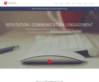 Lovell.com(Lovell Communications protects brand reputations and) Screenshot