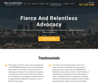 Lovellfirm.com(Business Lawyer Los Angeles California) Screenshot