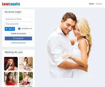 Lovelopolis.com(On-line Dating) Screenshot