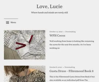 Lovelucie.org(Where hands and minds are rarely still) Screenshot