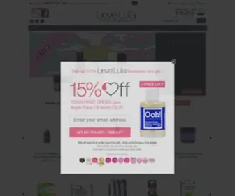 Lovelula.com(Organic Skincare) Screenshot