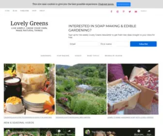 Lovelygreens.com(Natural Soap Recipes & Organic Gardening Tips) Screenshot