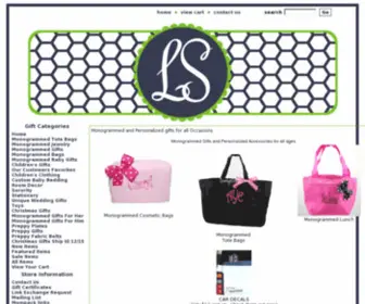 Lovelystitches.com(Monogrammed Diaper Bag) Screenshot