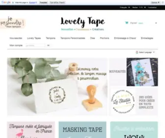 Lovelytape.com(Spécialiste du masking tape depuisTampons caoutchouc moulé Flamingo Design Studio) Screenshot