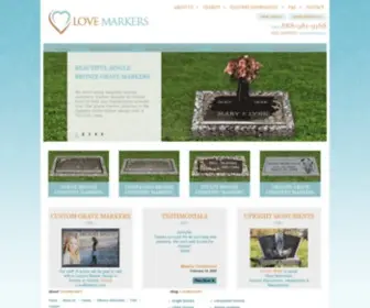 Lovemarkers.com(Grave Markers With Free Shipping On All Designs) Screenshot