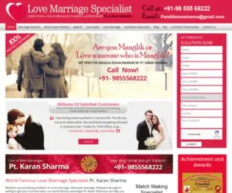 Lovemarriagespecialist.com(Karan Sharma) Screenshot