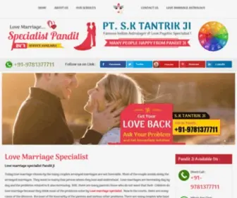 Lovemarriagespecialistpandit.com(Love Marriage Specialist) Screenshot