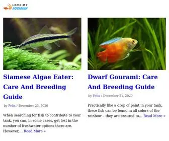 Lovemyaquarium.com(Love My Aquarium) Screenshot