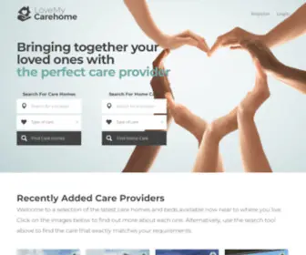 Lovemycarehome.co.uk(Care, Nursing and Residential Homes in the UK) Screenshot