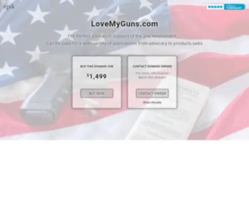 Lovemyguns.com(Love My Guns) Screenshot