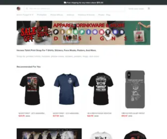 Lovemyheroes22.com(Heroes Tshirt Print shop for T) Screenshot