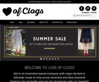 Loveofclogs.com(Love of Clogs) Screenshot