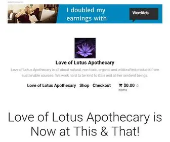 Loveoflotusapothecary.com(Love of Lotus Apothecary is all about natural) Screenshot