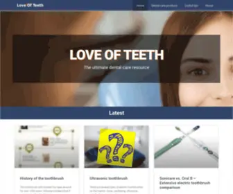 Loveofteeth.com(Love Of Teeth) Screenshot