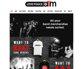 Lovepoliceatm.com.au(Love Police ATM has all your band merchandise needs sorted) Screenshot