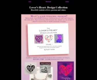 Lovershearts.com(Lover's Hearts Silver Heart Jewelry Words and Names in Hearts) Screenshot