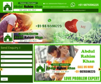 Lovesolutionkhanbaba.com(Love Problem Solutions Astrologer in India) Screenshot