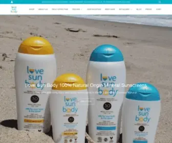 Lovesunbody.com(Love Sun Body 100% Origin Natural Mineral Sunscreens) Screenshot