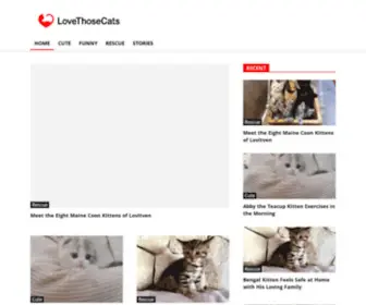 Lovethosecats.com(Love Those Cats) Screenshot