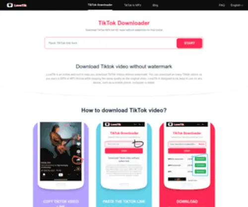 Lovetik.com(TikTok Downloader) Screenshot